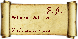 Peleskei Julitta névjegykártya